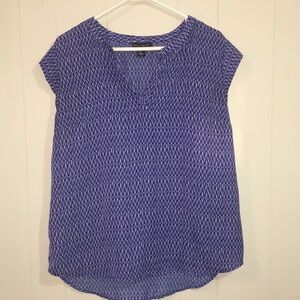 Willi Smith Cap Sleeve Blue Top Size M